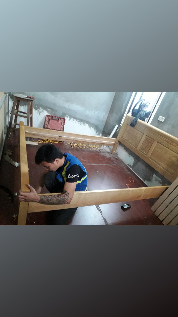 Nắp đặt nội thất giường 